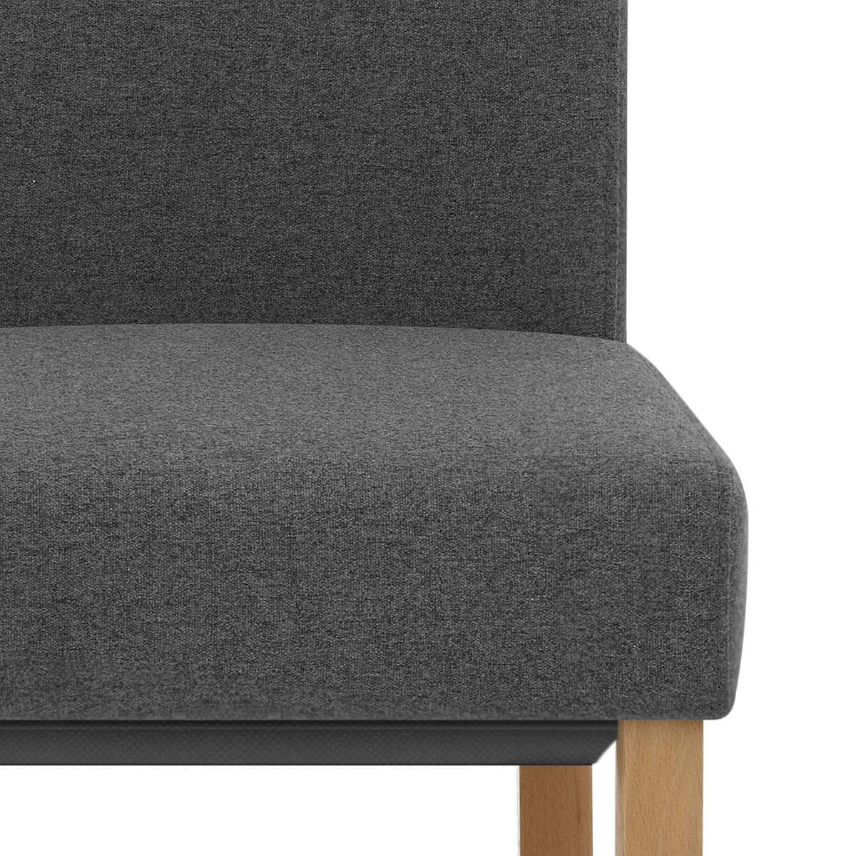 Silla Tela Madera - Carolina Gris Oscuro