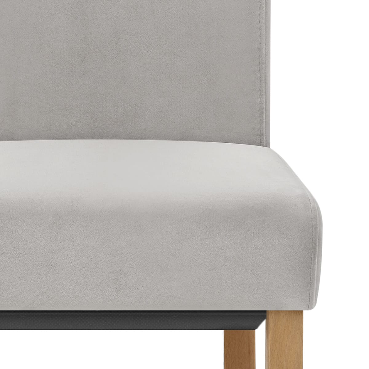 Silla Terciopelo Madera - Carolina Gris