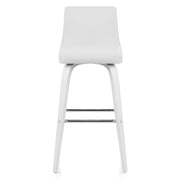 Taburete Polipiel Madera - Carlota Blanco