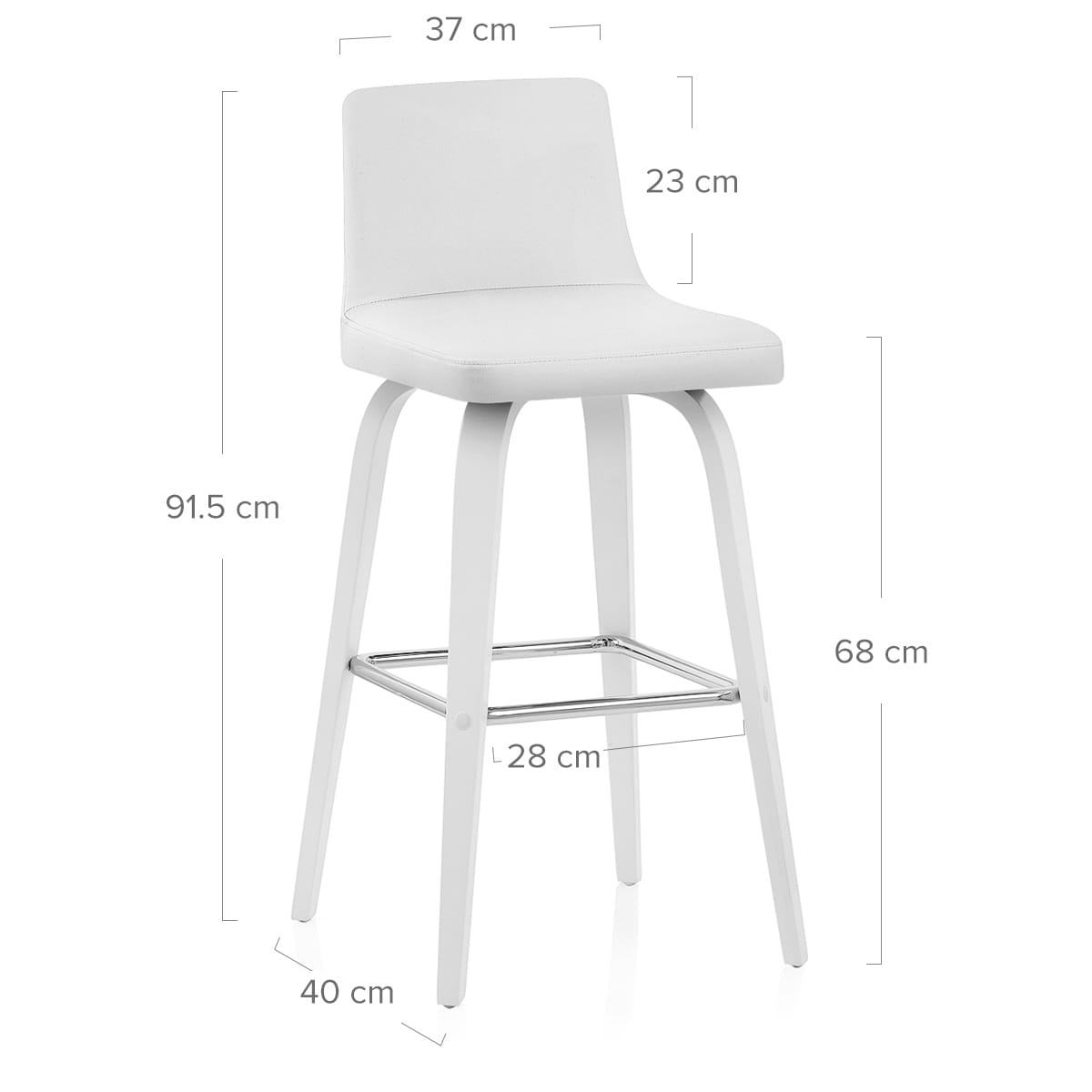 Taburete Polipiel Madera - Carlota Blanco