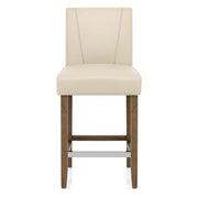 Taburete Polipiel Madera - Chartwell Crema