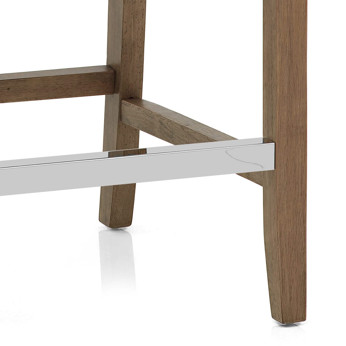 Taburete Polipiel Madera - Chartwell Crema