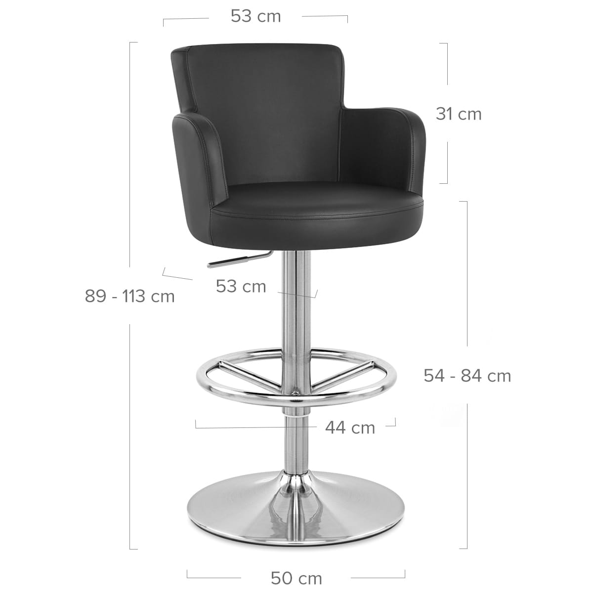 Taburete Polipiel Satinado - Castillo Negro