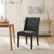 Silla Tela Nogal - Chatsworth Gris