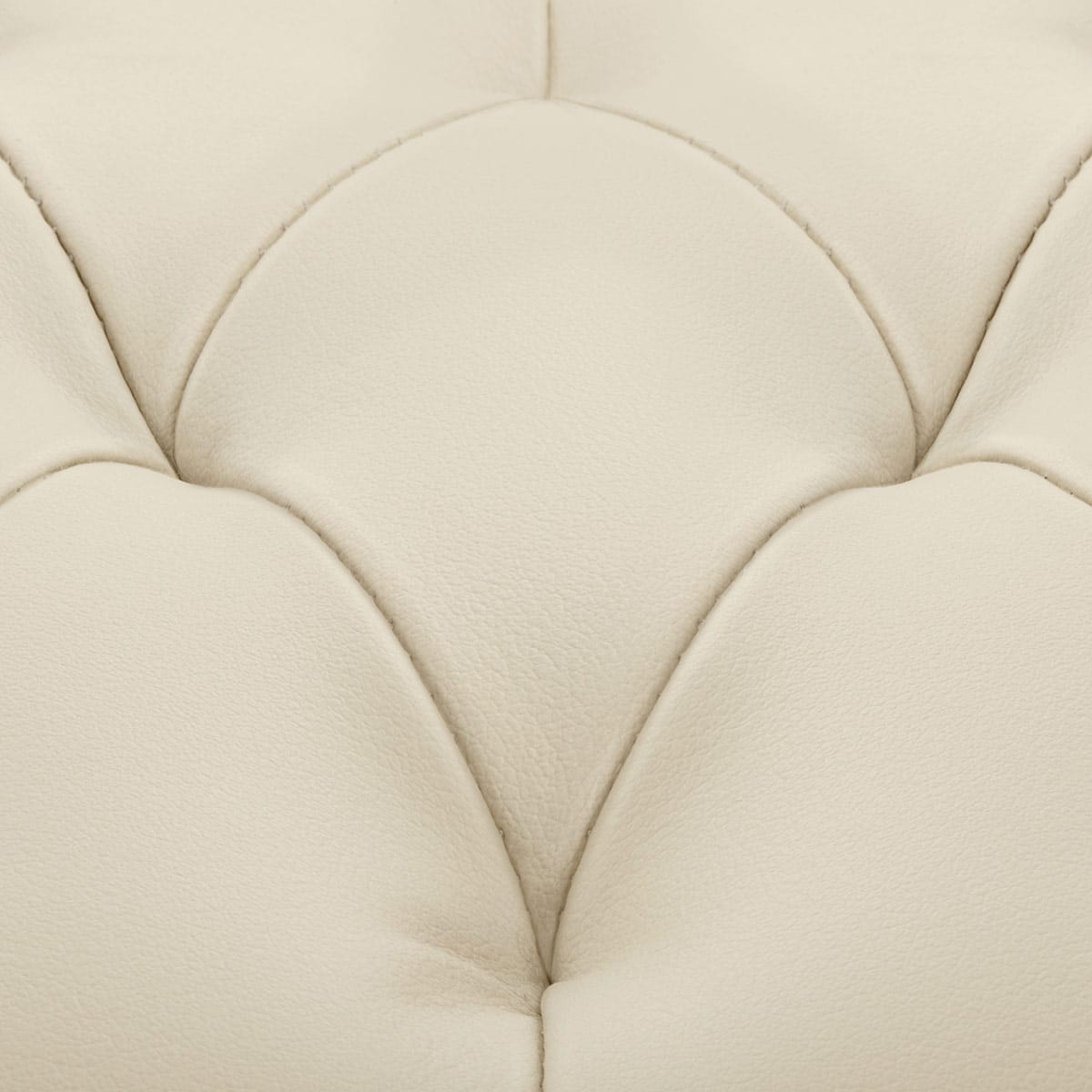 Banqueta Cuero Regenerado Madera - Chelsea Crema
