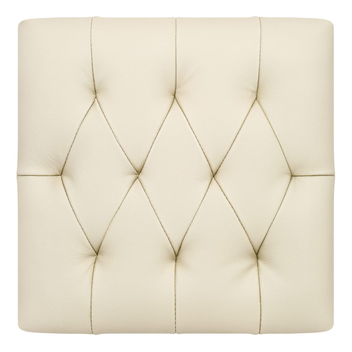 Banqueta Cuero Regenerado Madera - Chelsea Crema