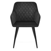 Silla Comedor Terciopelo - Chevy Negro