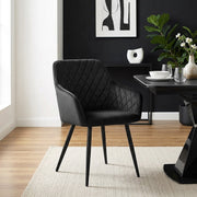Silla Comedor Terciopelo - Chevy Negro