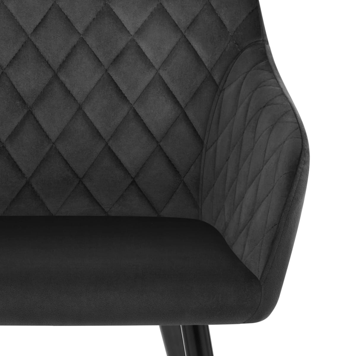 Silla Comedor Terciopelo - Chevy Negro