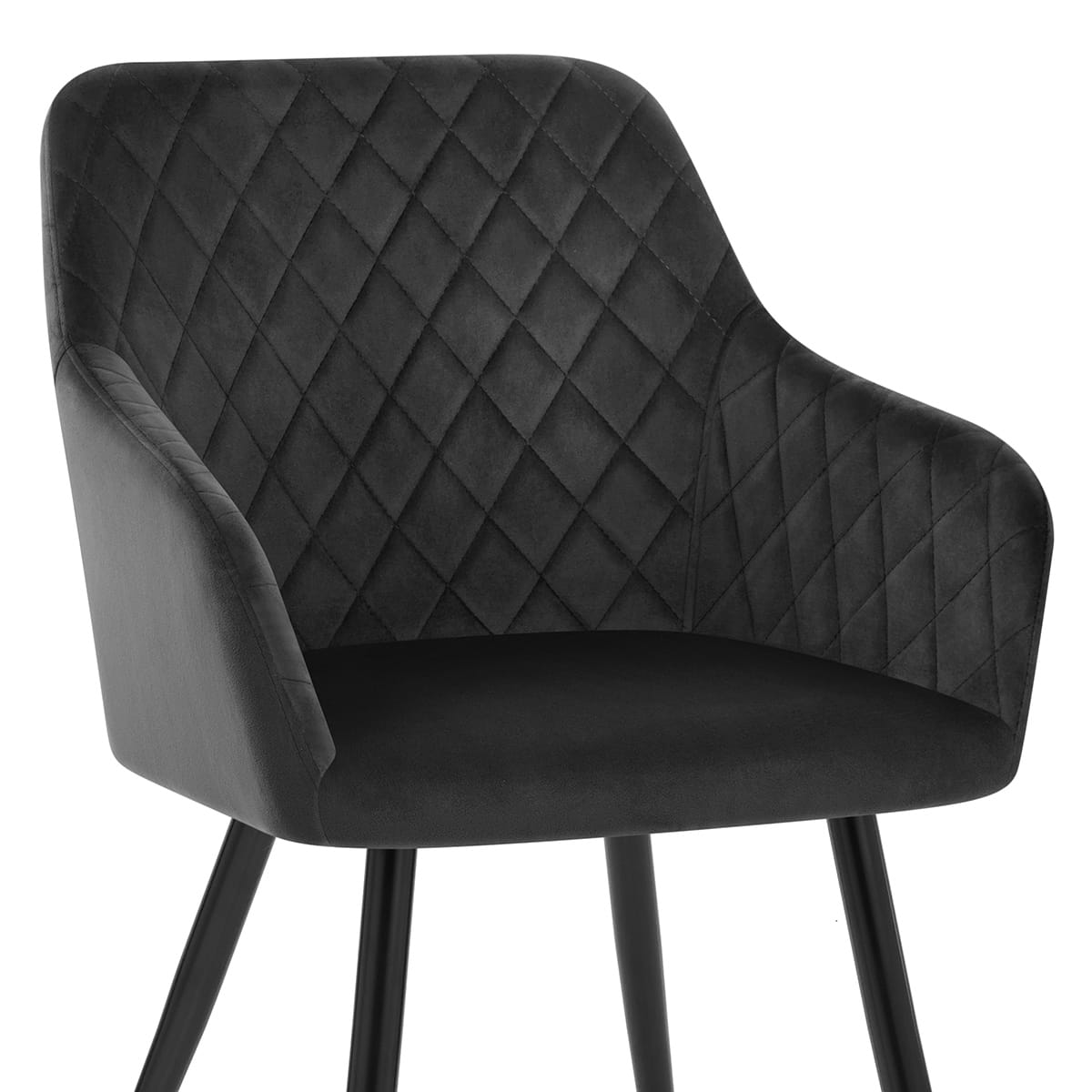 Silla Comedor Terciopelo - Chevy Negro