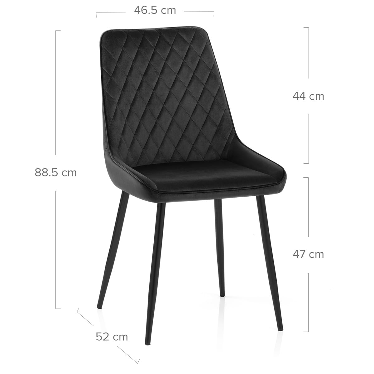 Silla Terciopelo - Chevy Negro