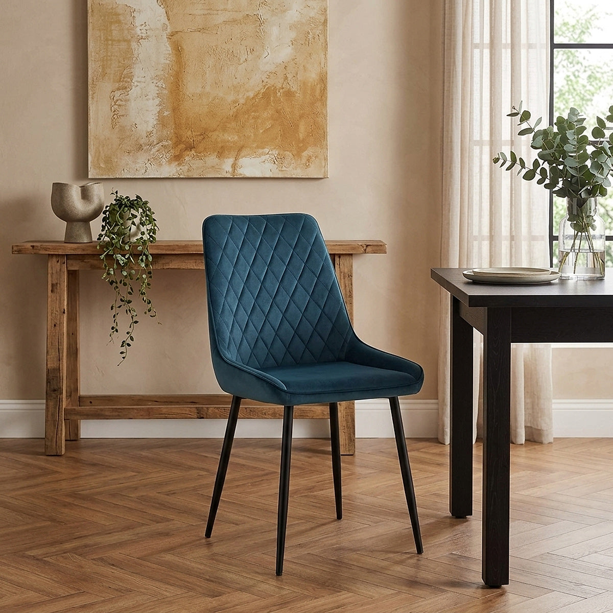 Silla Terciopelo - Chevy Azul