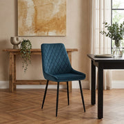 Silla Terciopelo - Chevy Azul