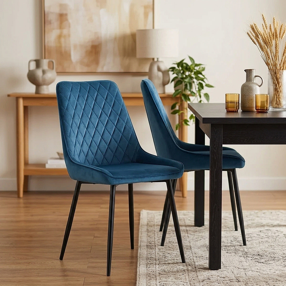 Silla Terciopelo - Chevy Azul