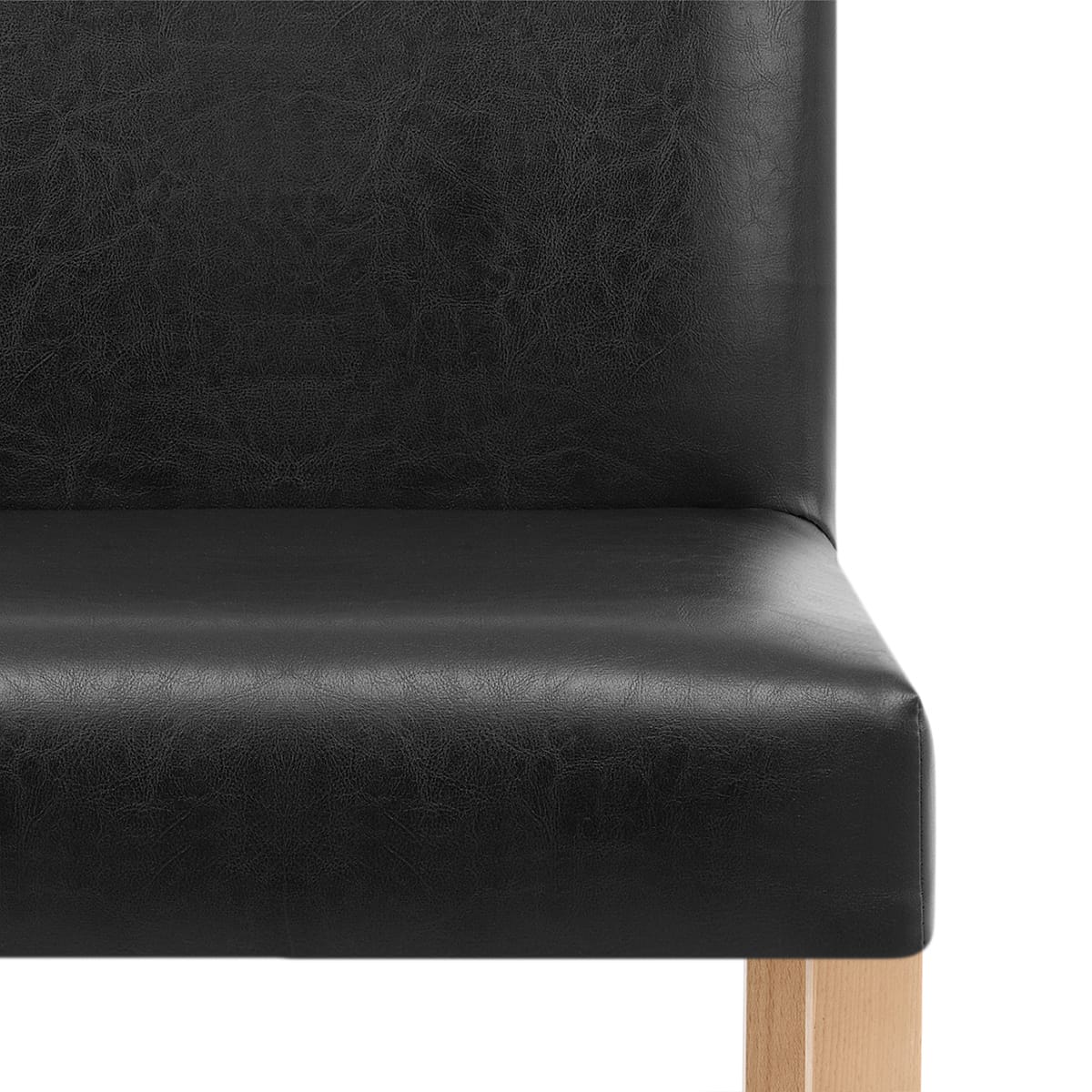 Silla Cuero Regenerado Madera - Chicago Roble Negro