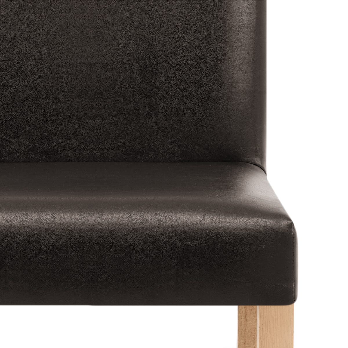 Silla Cuero Regenerado Madera - Chicago Roble Marrón