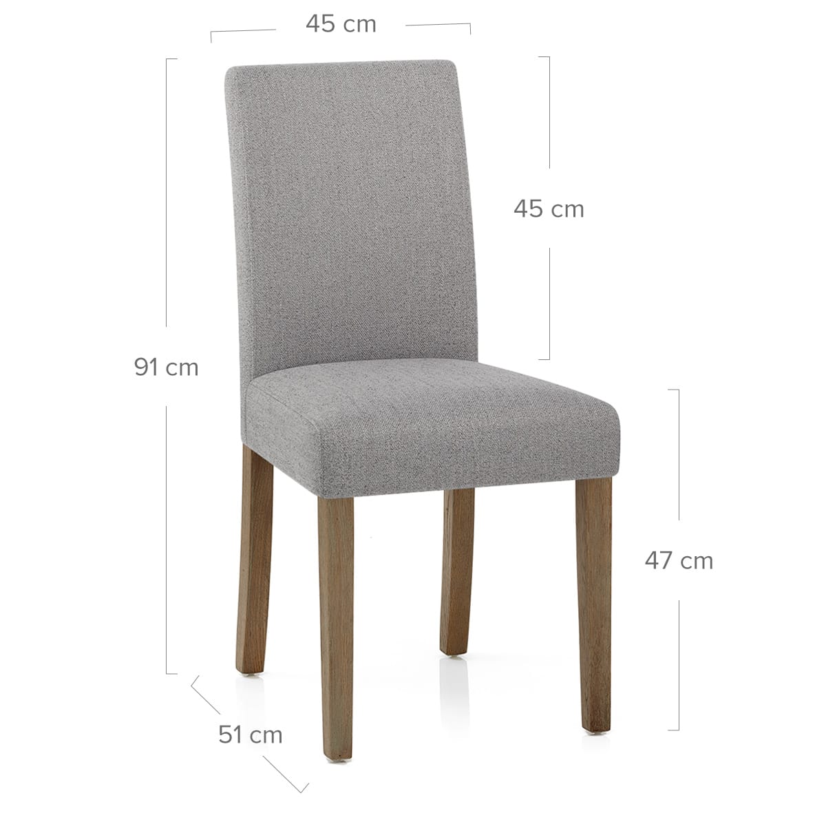 Silla Tela Madera - Chicago Gris