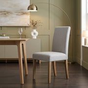 Silla Tela Madera - Chicago Gris