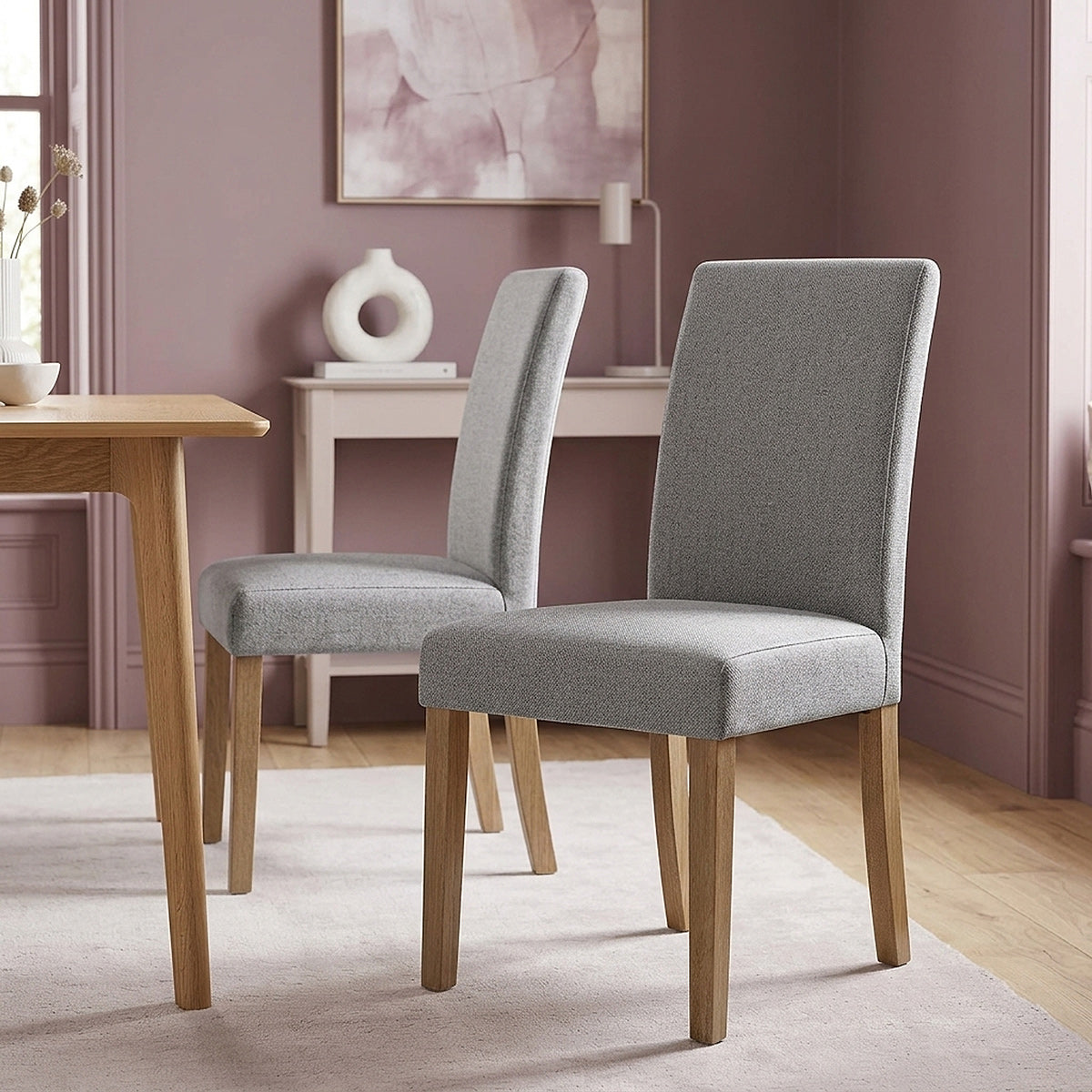 Silla Tela Madera - Chicago Gris