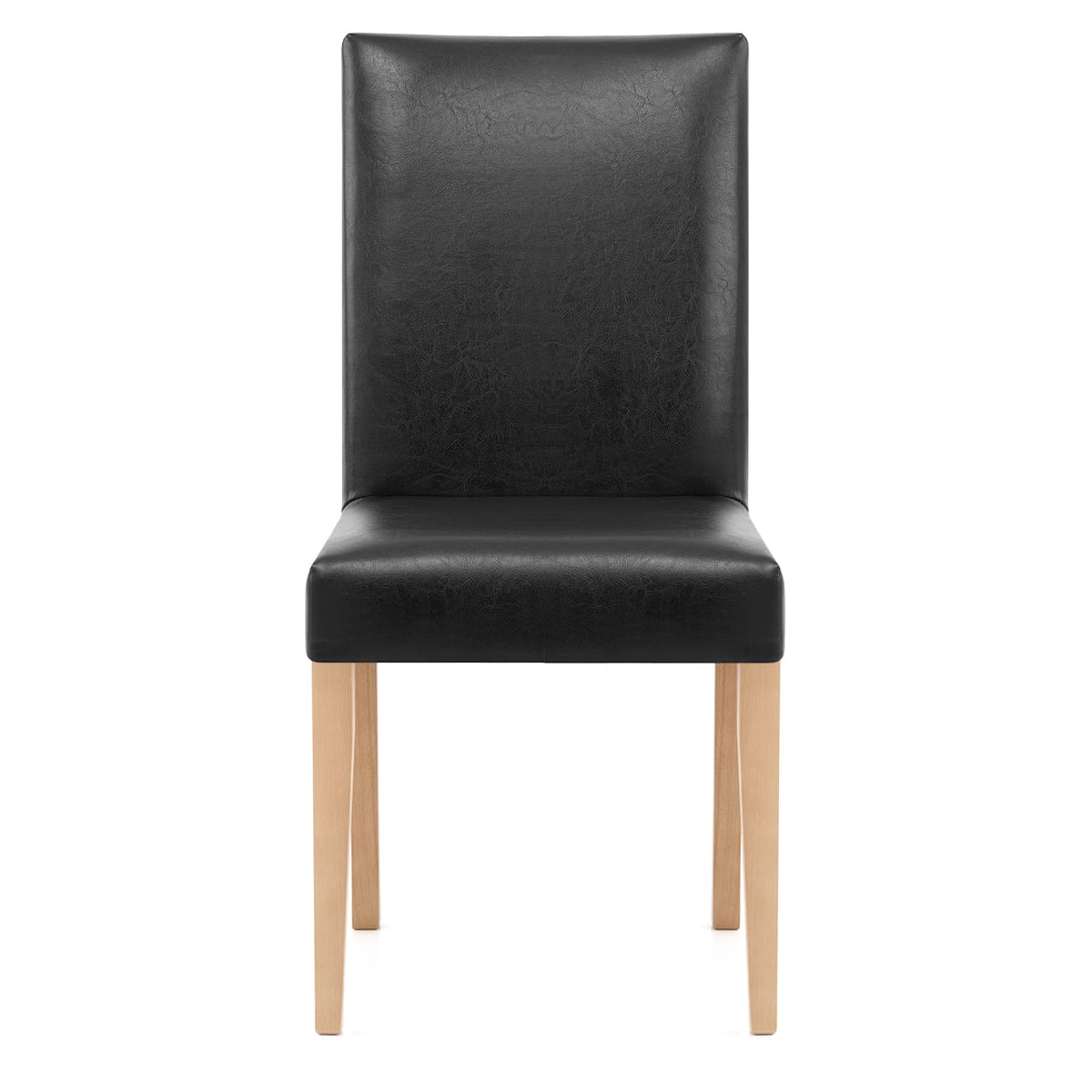 Silla Cuero Regenerado Madera - Chicago Roble Negro