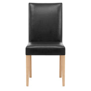 Silla Cuero Regenerado Madera - Chicago Roble Negro