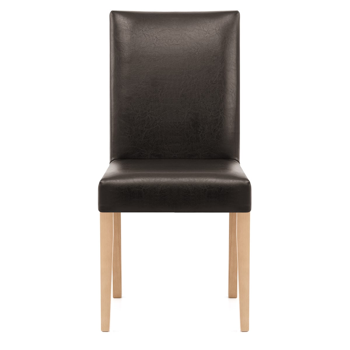 Silla Cuero Regenerado Madera - Chicago Roble Marrón