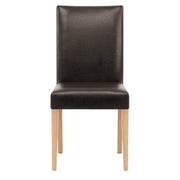 Silla Cuero Regenerado Madera - Chicago Roble Marrón