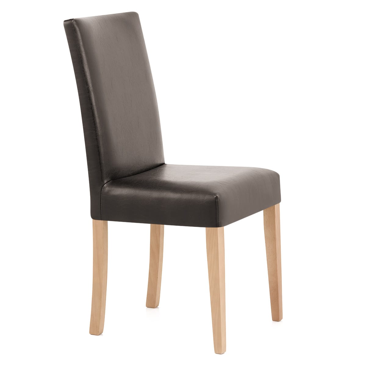 Silla Cuero Regenerado Madera - Chicago Roble Marrón