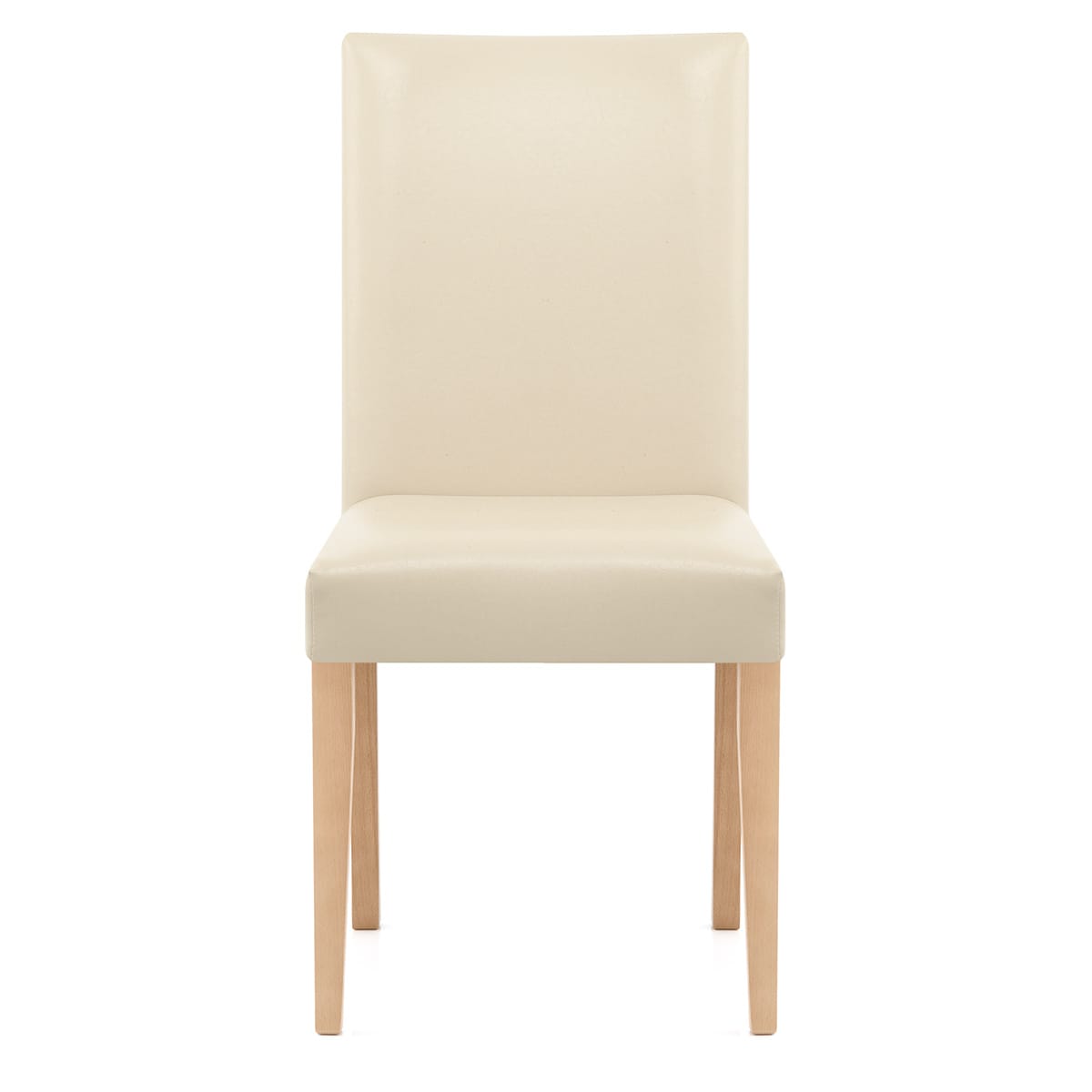 Silla Cuero Regenerado Madera - Chicago Roble Crema