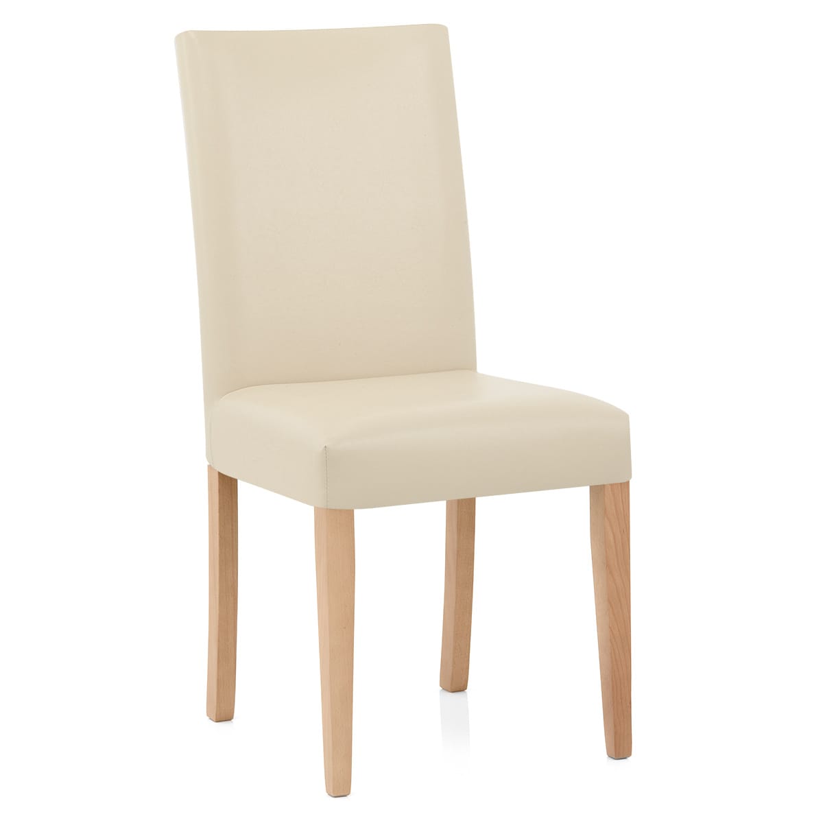 Silla Cuero Regenerado Madera - Chicago Roble Crema
