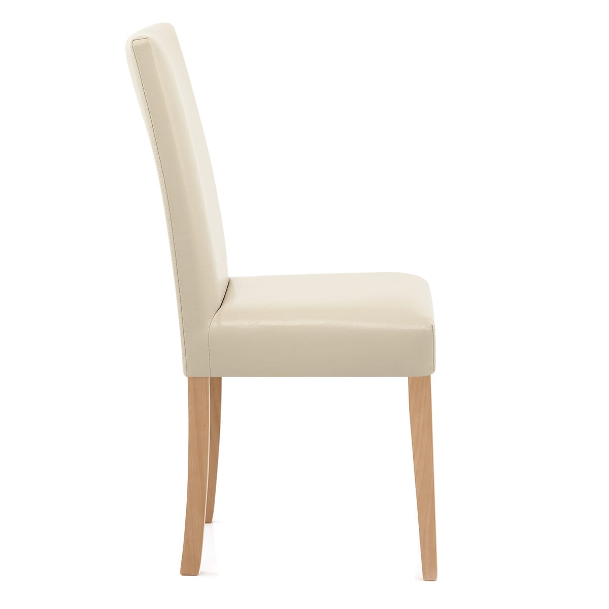 Silla Cuero Regenerado Madera - Chicago Roble Crema