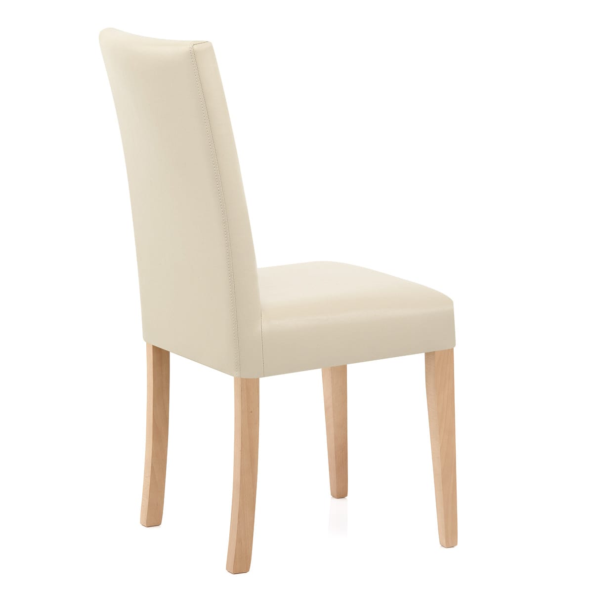 Silla Cuero Regenerado Madera - Chicago Roble Crema