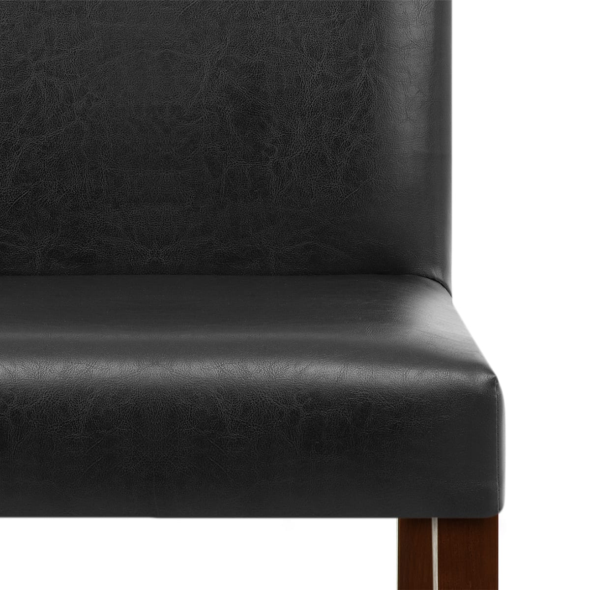 Silla Cuero Regenerado Madera - Chicago Nogal Negro