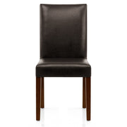 Silla Cuero Regenerado Madera - Chicago Nogal Marrón