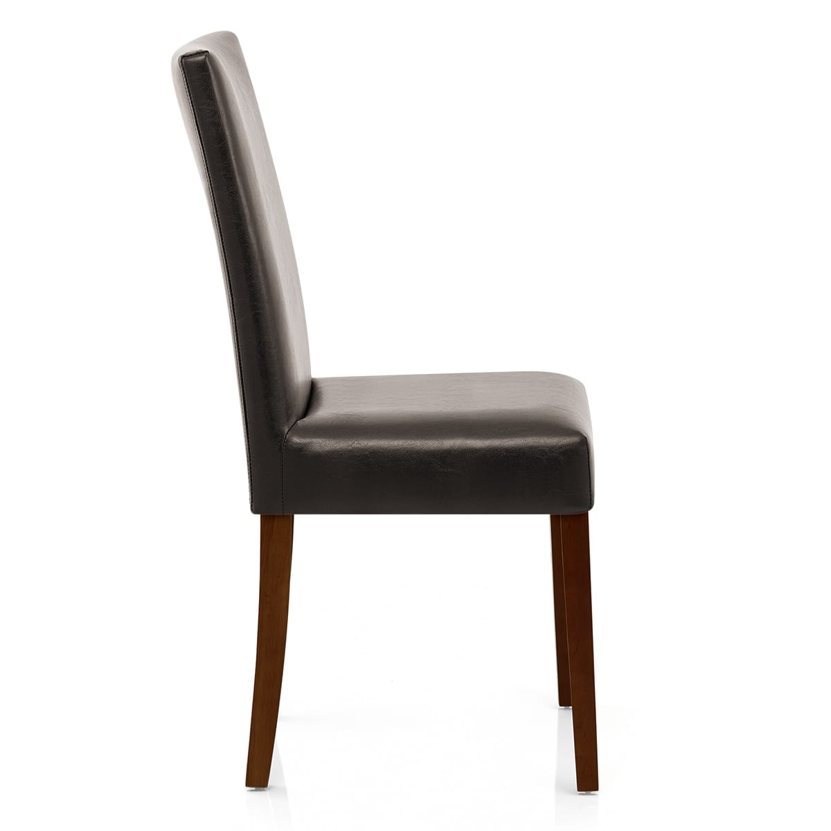 Silla Cuero Regenerado Madera - Chicago Nogal Marrón