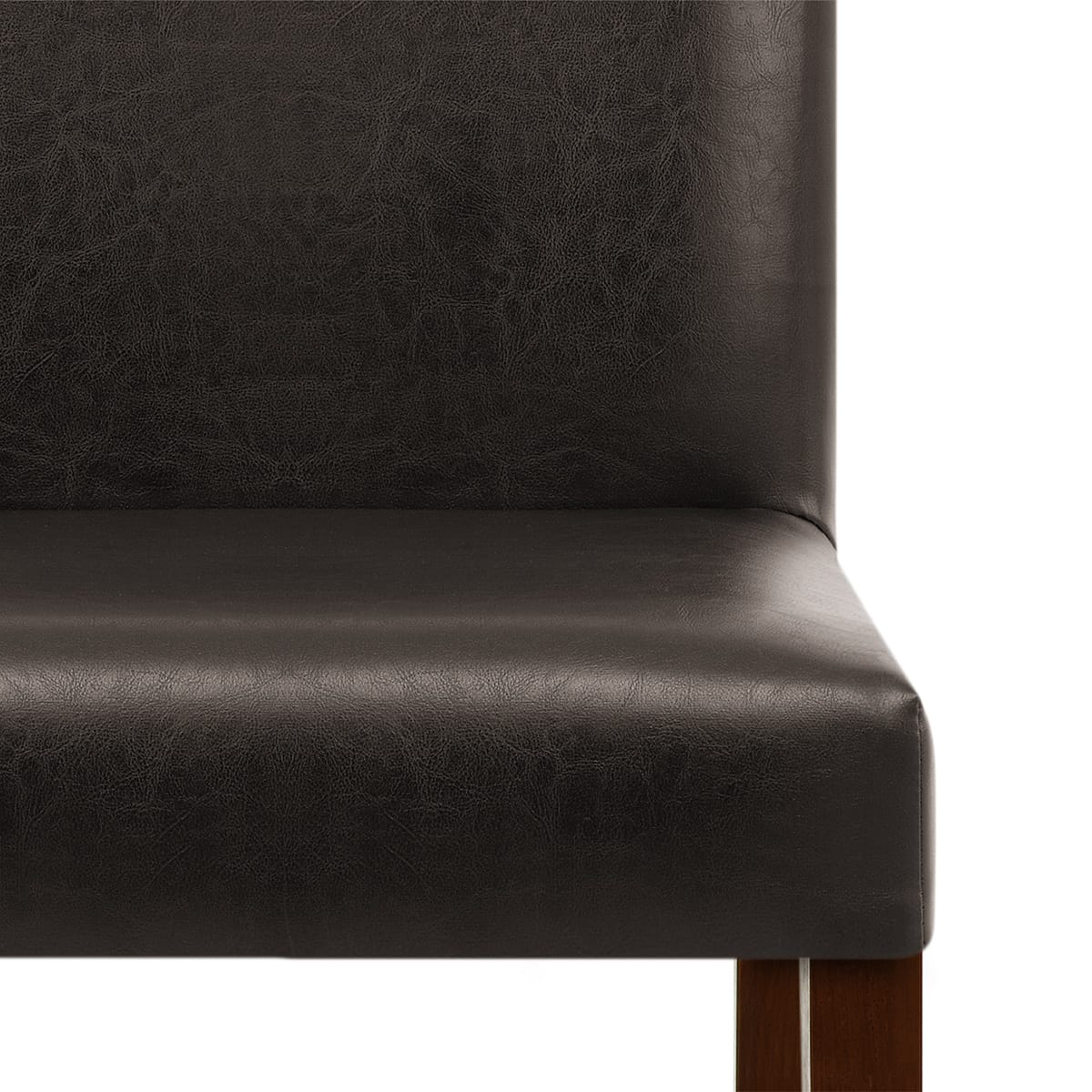 Silla Cuero Regenerado Madera - Chicago Nogal Marrón