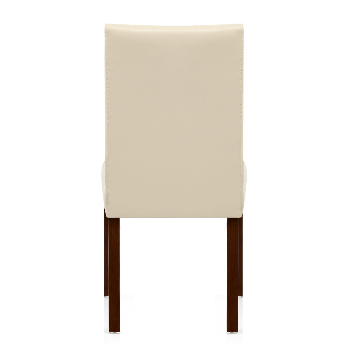Silla Cuero Regenerado Madera - Chicago Nogal Crema