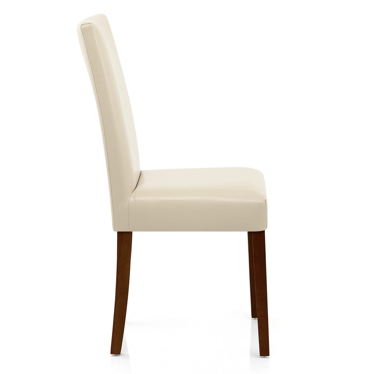 Silla Cuero Regenerado Madera - Chicago Nogal Crema