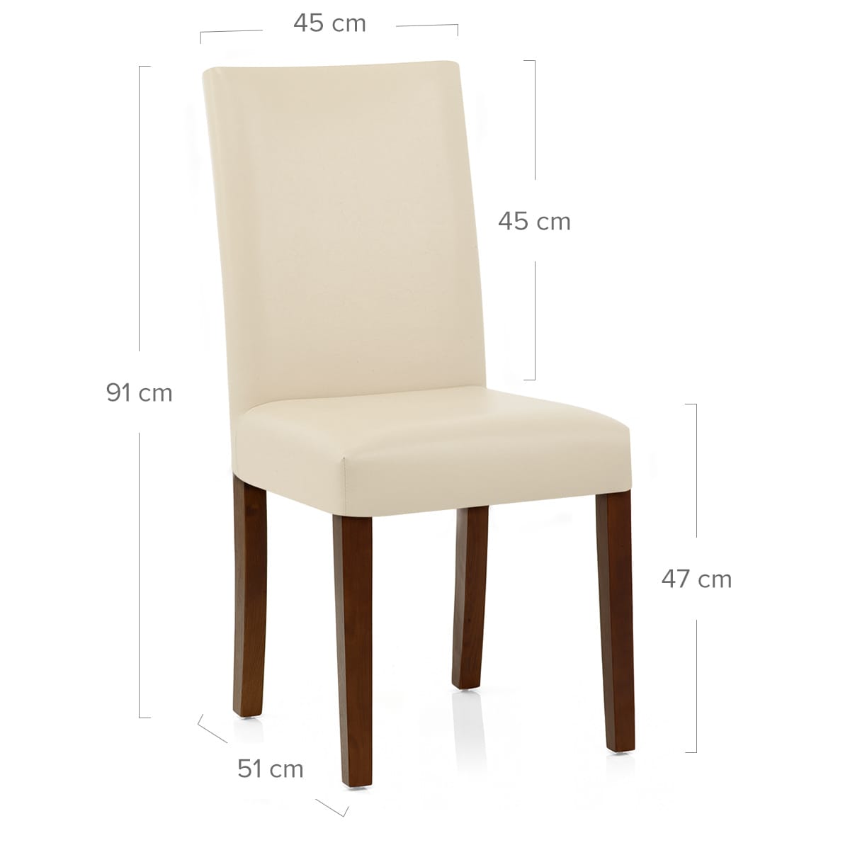 Silla Cuero Regenerado Madera - Chicago Nogal Crema