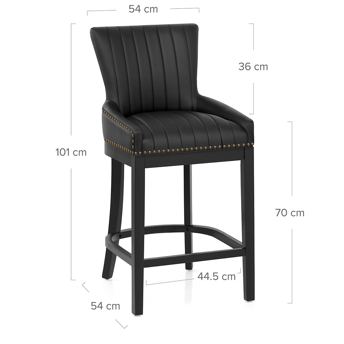 Taburete Polipiel Madera - Chiltern Negro