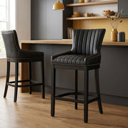 Taburete Polipiel Madera - Chiltern Negro