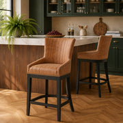 Taburete Polipiel Madera - Chiltern Marrón
