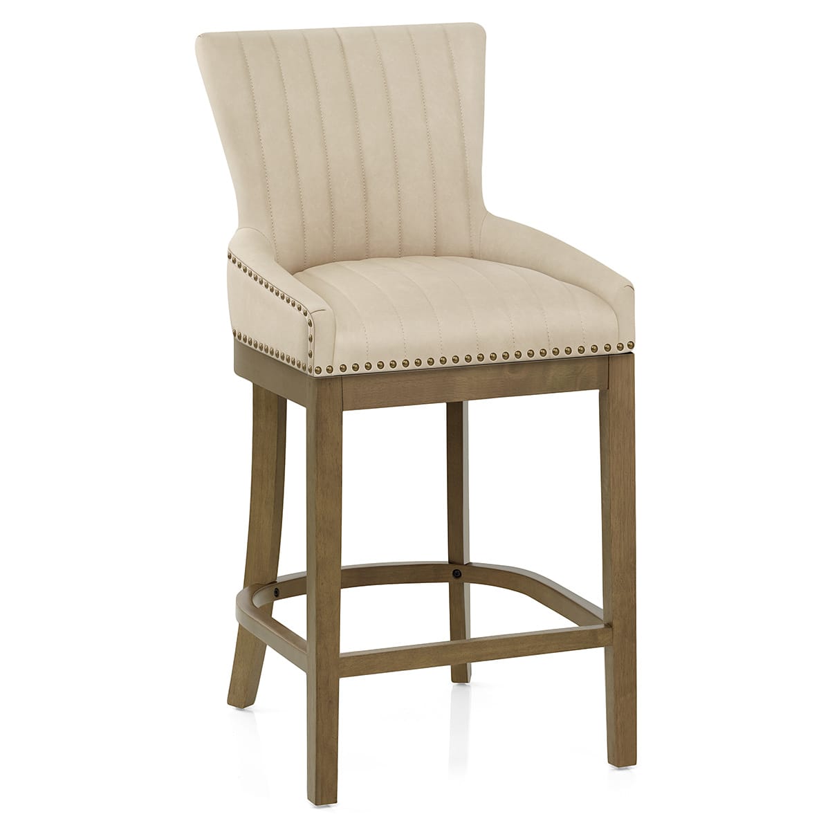 Taburete Polipiel Madera - Chiltern Crema