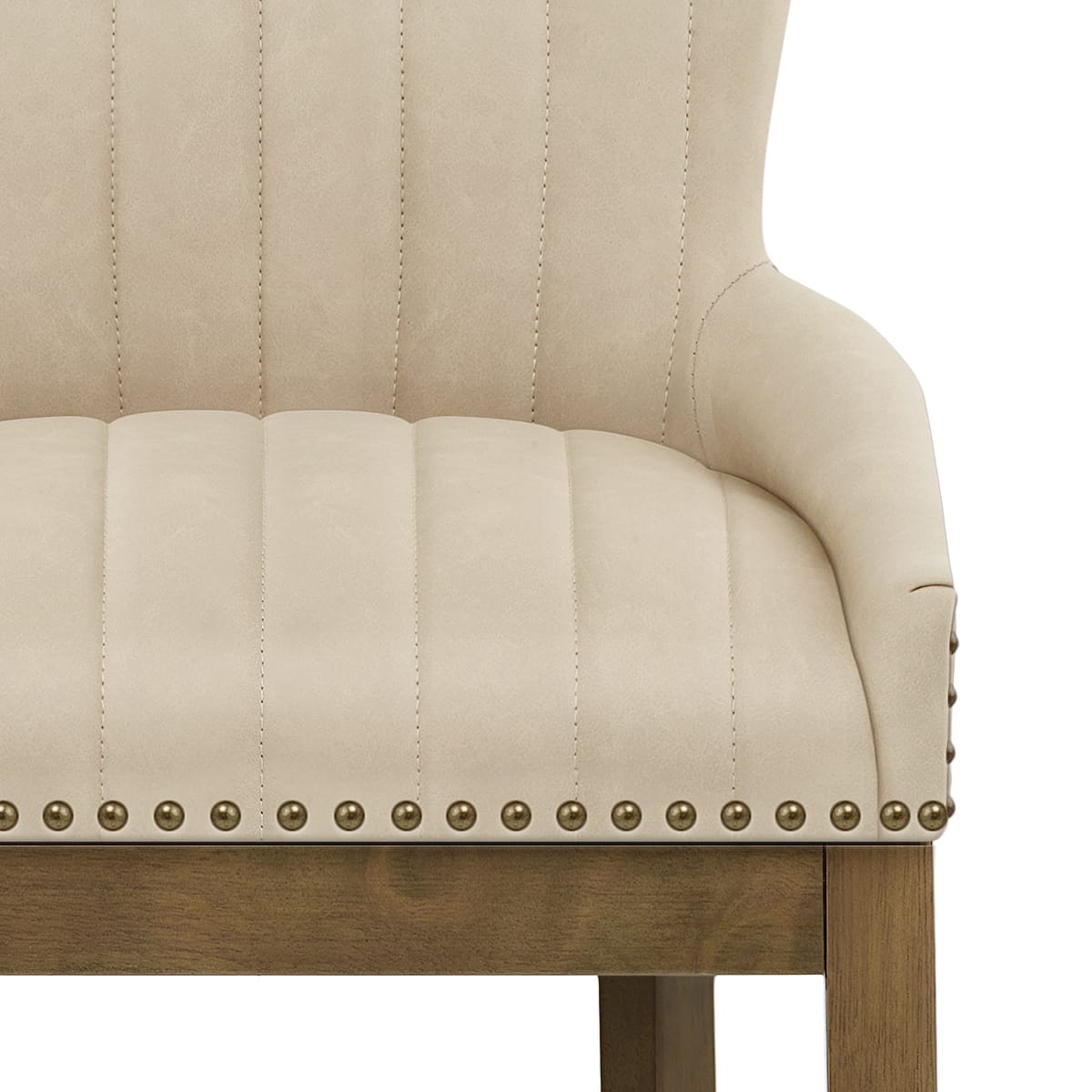 Taburete Polipiel Madera - Chiltern Crema