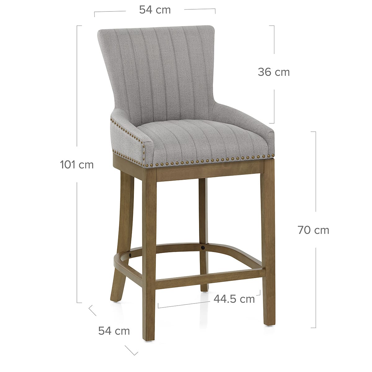 Taburete Tela Roble - Chiltern Gris