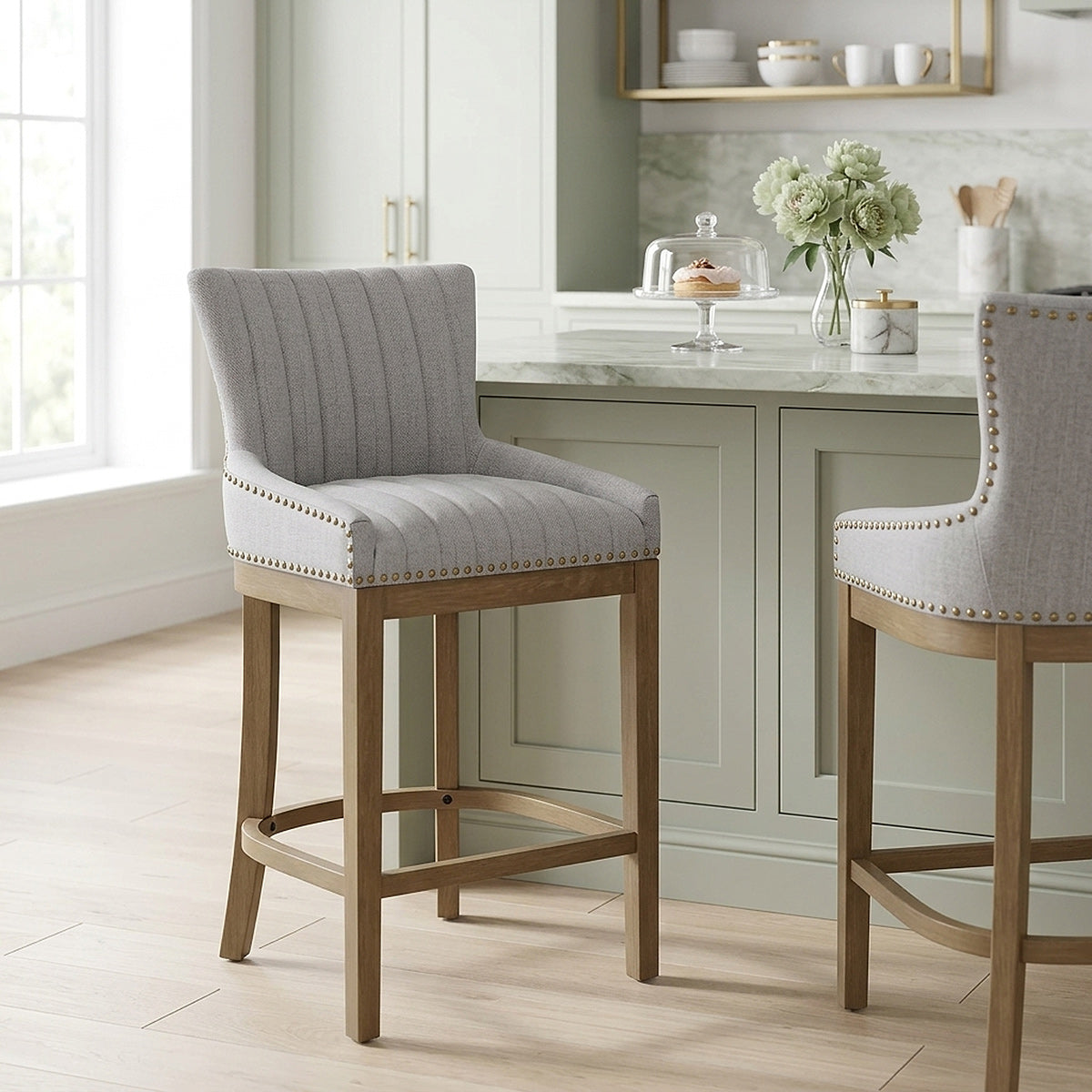 Taburete Tela Roble - Chiltern Gris