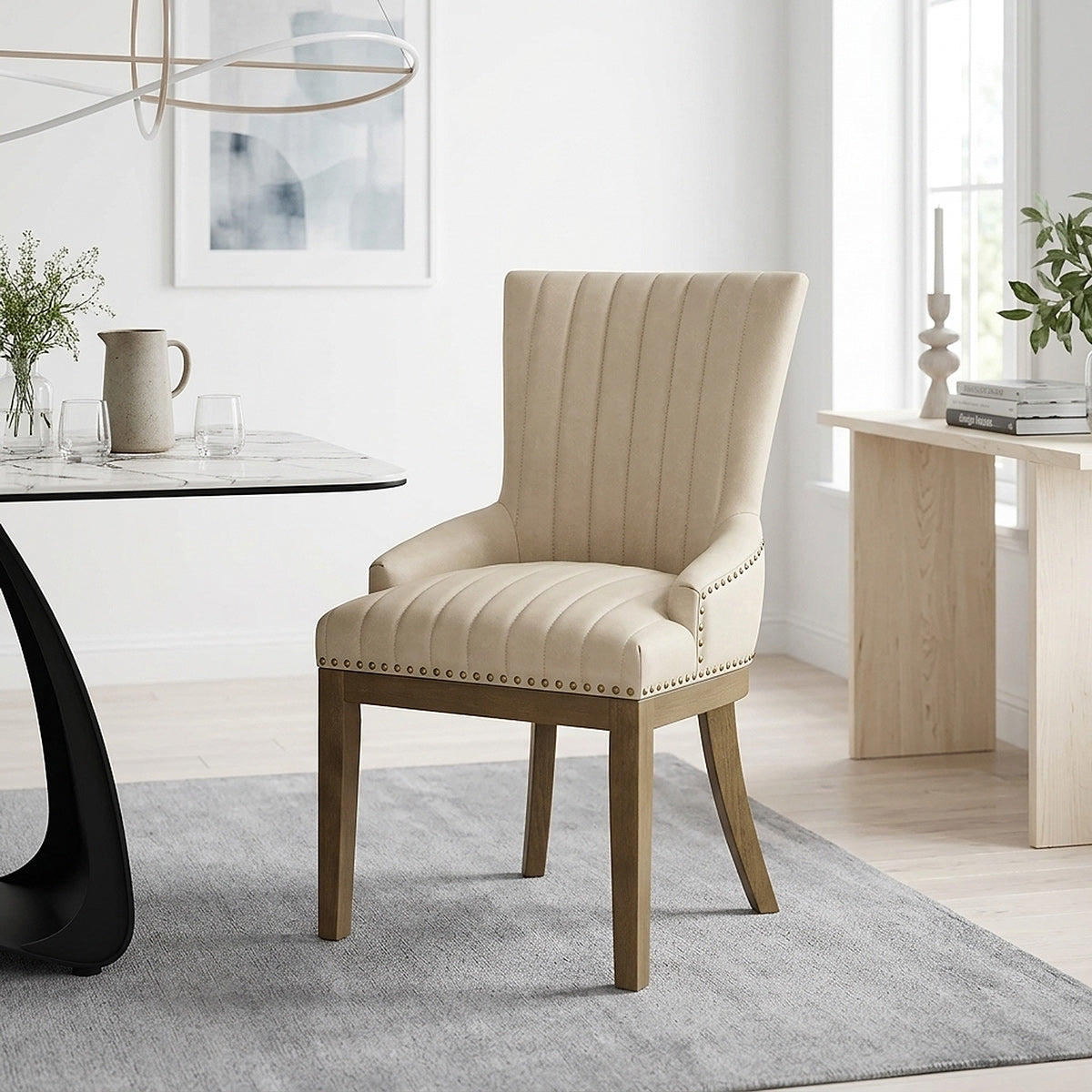 Silla Polipiel Roble - Chiltern Crema