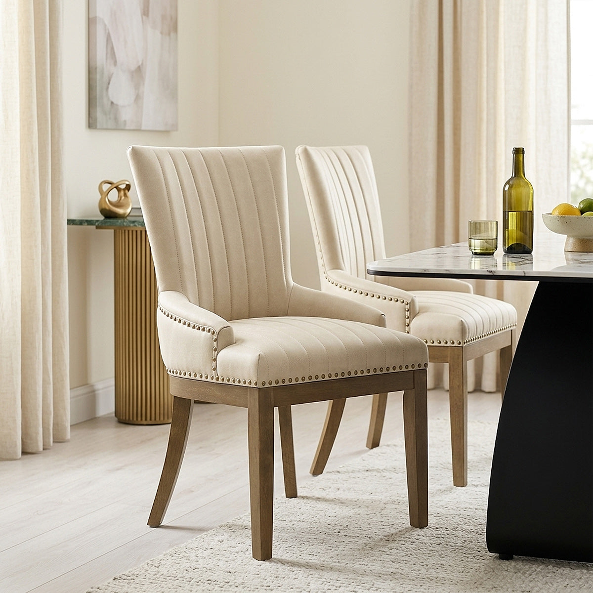 Silla Polipiel Roble - Chiltern Crema
