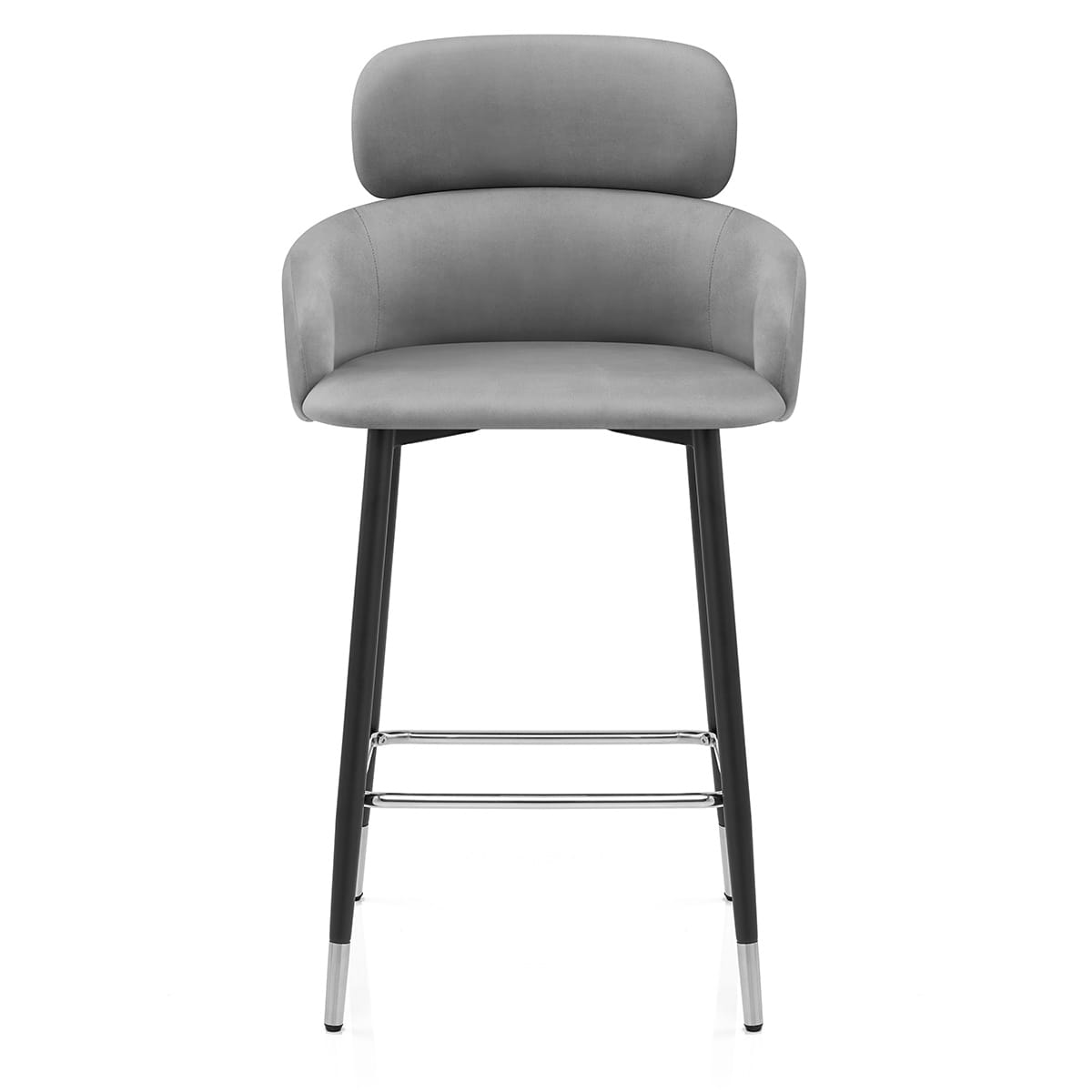 Taburete Terciopelo - Chloe Gris