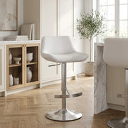 Taburete Polipiel Satinado - Christiana Gris